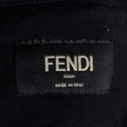 Pre Owned Fendi Black Monster Eye Patch Cotton Knit T-shirt M