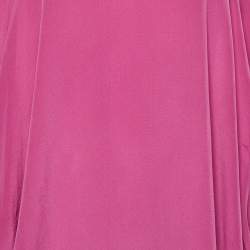 Pre Owned Fendi Pink Silk Pleated Tunic L