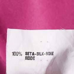 Pre Owned Fendi Pink Silk Pleated Tunic L