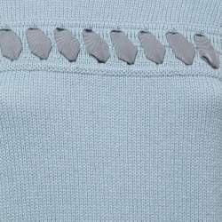 Fendi Light Blue Cashmere Ribbon Detail Pullover M