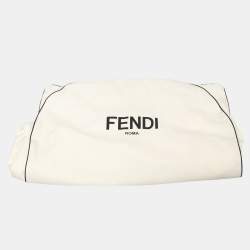 Pre Owned Fendi Brown Zucca Monogram Mesh Midi Dress S