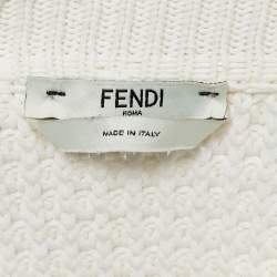 Fendi Cream Cotton Knitted Jumpsuit S