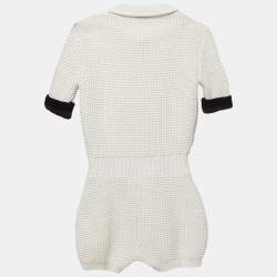 Fendi Cream Cotton Knitted Jumpsuit S