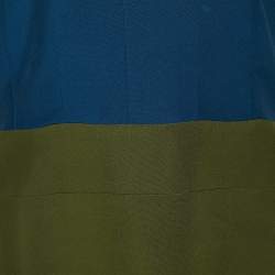 Fendi Color Block Silk Blend Sleeveless Dress M