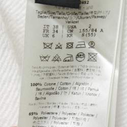 مملوكة مسبقًا Fendi White Cotton Knit Logo Eyelet Sweatshirt S