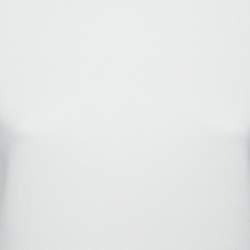 مملوكة مسبقًا Fendi White Cotton Knit Logo Eyelet Sweatshirt S