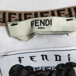 Pre Owned Fendi X Nicki Minaj White Cotton Graphic T-Shirt M