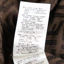 مملوكة مسبقًا Fendi Brown Zucca Patterned Knit Sleeveless Bodycon Dress M