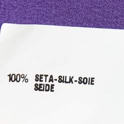 مملوكة مسبقًا Fendi Purple Crepe Silk Cut Out Detail Raglan Sleeve Midi Dress M