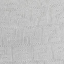 Fendi White FF Monogram Knit Midi Sheath Dress XS