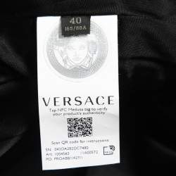 Pre Owned Versace X Fendi Black Jersey Sleeveless Midi Dress S