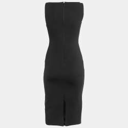 Pre Owned Versace X Fendi Black Jersey Sleeveless Midi Dress S