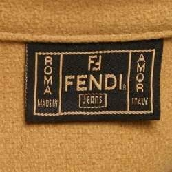 مملوكة مسبقًا Fendi Beige Wool Button Front Jacket M