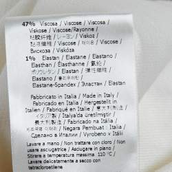 Pre Owned Fendi White Knit Brush Monogram Bodycon Dress M