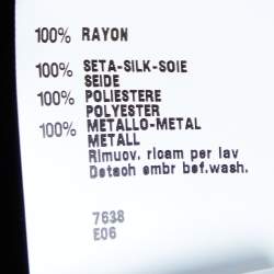 مملوكة مسبقًا Fendi Navy Blue Knit Neck Trim Detail T-Shirt M