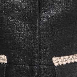 Fendi Black Textured Cotton Chain Trimmed Jacket S