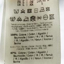 Pre Owned Fendi White Logo Embroidered Cotton Knit Cropped Hoodie L