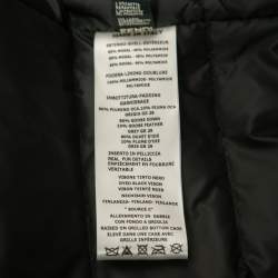 Pre Owned Fendi Karlito Black Logo Applique Detail Quilted Down Bomber Jacket M