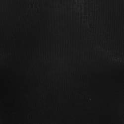 مملوكة مسبقًا Fendi Black Silk Knit Contrast Hem Detail Turtleneck Pullover M