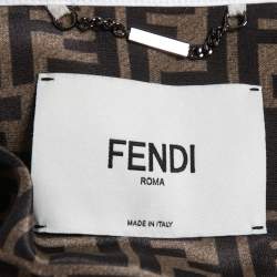 مملوكة مسبقًا Fendi White Synthetic Coated Button Front Jacket L
