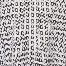 مملوكة مسبقًا Fendi Moochrome Zucca Pattern Knit Oversized Cardigan XL