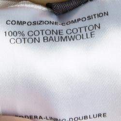 Fendi White Cotton Long Sleeve Tie Detail Sheer Blouse M