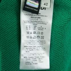 Pre Owned Fendi Green Logo Embellished Cotton Hooded Sweatshirt M