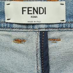 Fendi Blue Denim I Love Karl Boyfriend Jeans M Waist 34"