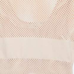 Pre Owned Fendi Light Pink Knit Long Sleeve Bodysuit XXXS