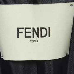 Fendi Navy Blue Wool Single Breasted Blazer S