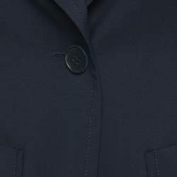 Fendi Navy Blue Wool Single Breasted Blazer S