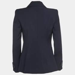 Fendi Navy Blue Wool Single Breasted Blazer S