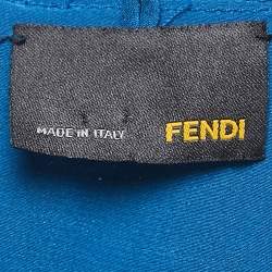 Pre Owned Fendi Blue Crepe Sleeveless Short Dress M