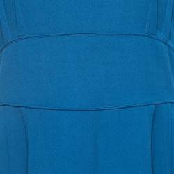 Pre Owned Fendi Blue Crepe Sleeveless Short Dress M