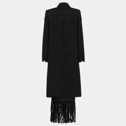 Fendi  Women's Wool Double Breasted Coat - Black - XS