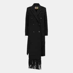 Fendi  Women's Wool Double Breasted Coat - Black - XS