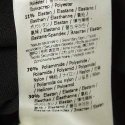 Pre Owned Fendi Black Logo Patch Cotton Knit Zipper Detail Sleeve Sweater L