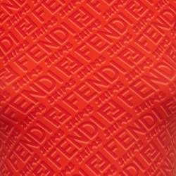 Fendi X Skims Red Logo Printed Nylon Jumpsuit S
