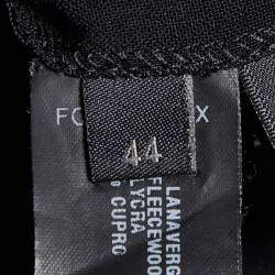 Fendi Black Wool Knee Length Skirt M
