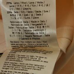 Pre Owned Fendi Cream Contrast Trim Wool Blend Flared Pants M