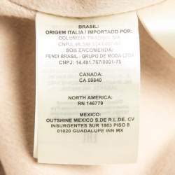 Fendi Orange Fox Fur and Felt Wool Cape Coat M