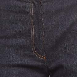 Pre Owned Fendi Navy Blue Denim High Rise Jeans S Waist 28"