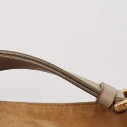 Pre Owned Fendi Multicolor Fabric and Leather Large Pequin Striped Hobo