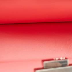 Pre Owned Fendi Pink Patent Leather Medium Peekaboo Cut Bag