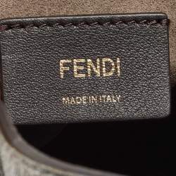 Pre Owned Fendi SIlver Leather Mini Mon Tresor Drawstring Bucket Bag