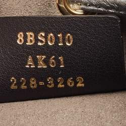 Pre Owned Fendi SIlver Leather Mini Mon Tresor Drawstring Bucket Bag