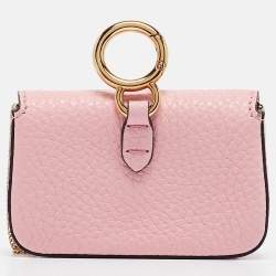 Fendi Pink Leather Nano Baguette Charm Bag