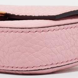 Fendi Pink Leather Nano Baguette Charm Bag