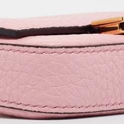 Fendi Pink Leather Nano Baguette Charm Bag