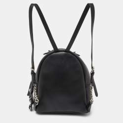 Pre Owned Fendi Black Leather Mini By The Way Backpack
